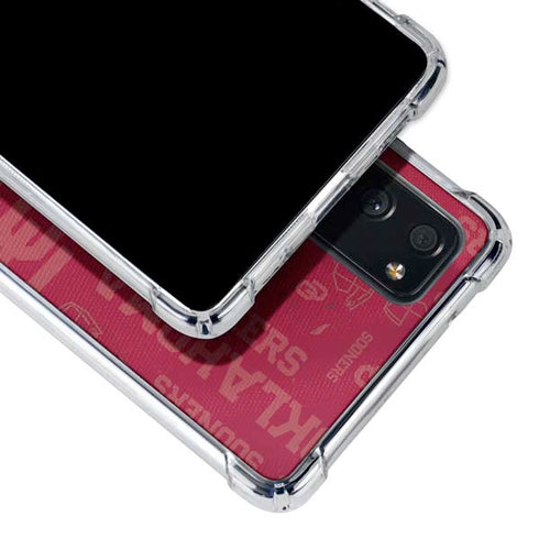 University of Oklahoma Split Jersey Galaxy S20 FE Clear Case